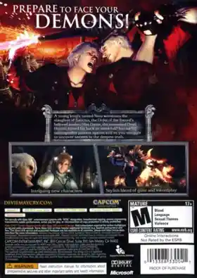 Devil May Cry 4 (USA) box cover back